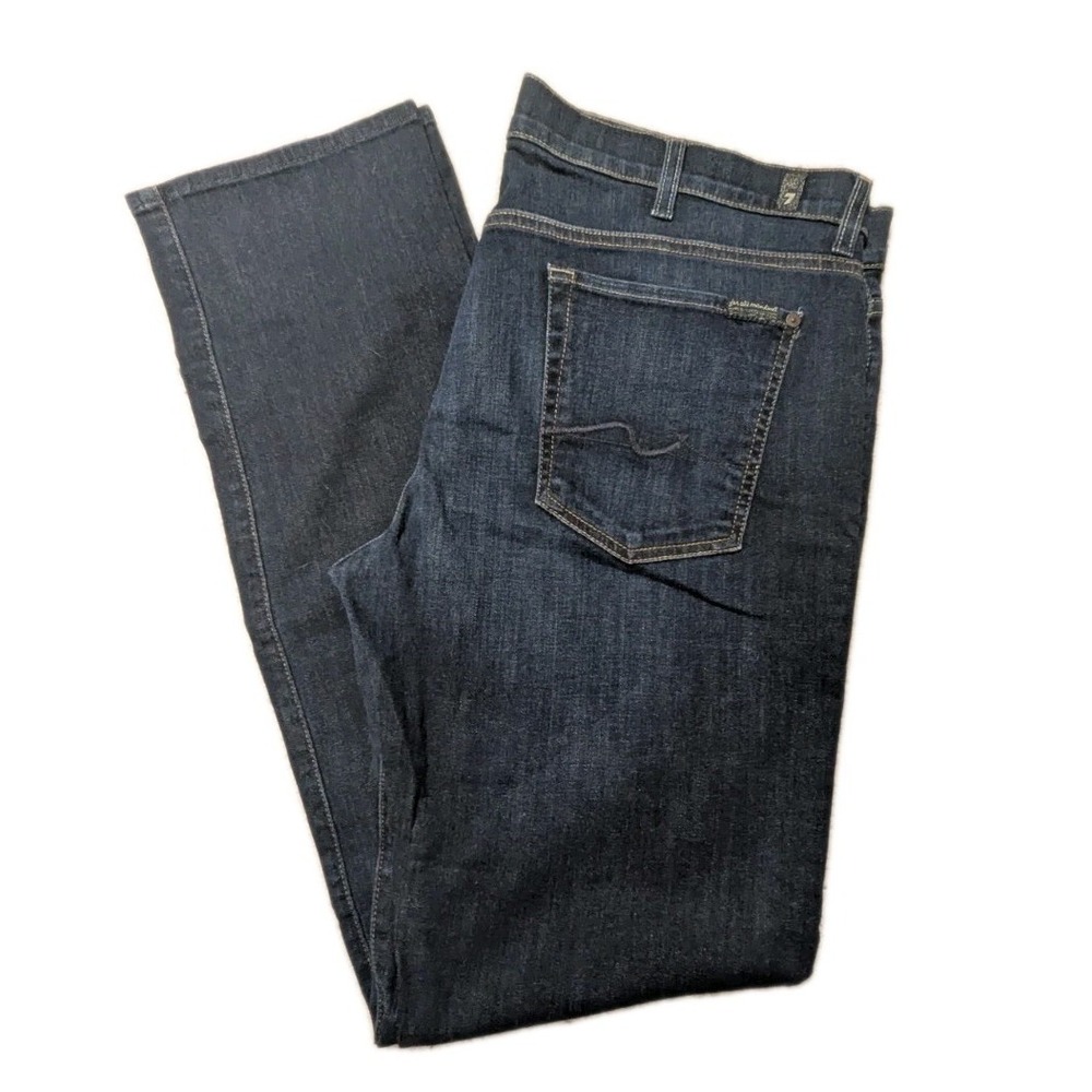7 For All Mankind Dark Wash Five Pocket Standard Jeans Men's 38